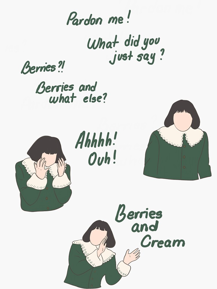 "berries and cream part 1" Sticker for Sale by KingYsa Redbubble