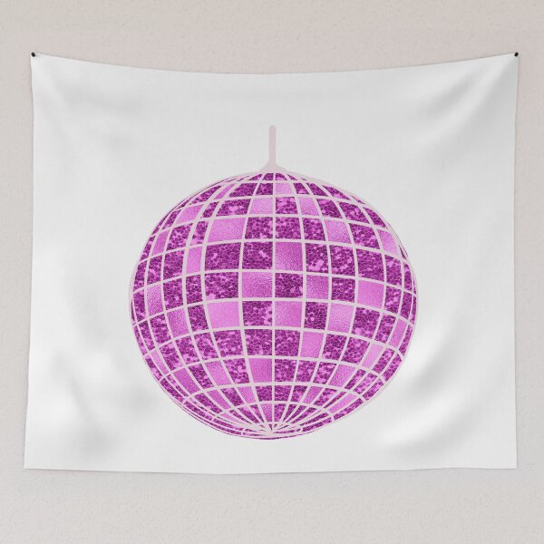 Aperçu de l'œuvre Boule scintillante disco rose | Discoball | Continuez à danser | Danse | Cadeaux de danse créée et vendue par Lindsay Marie Patterns.
