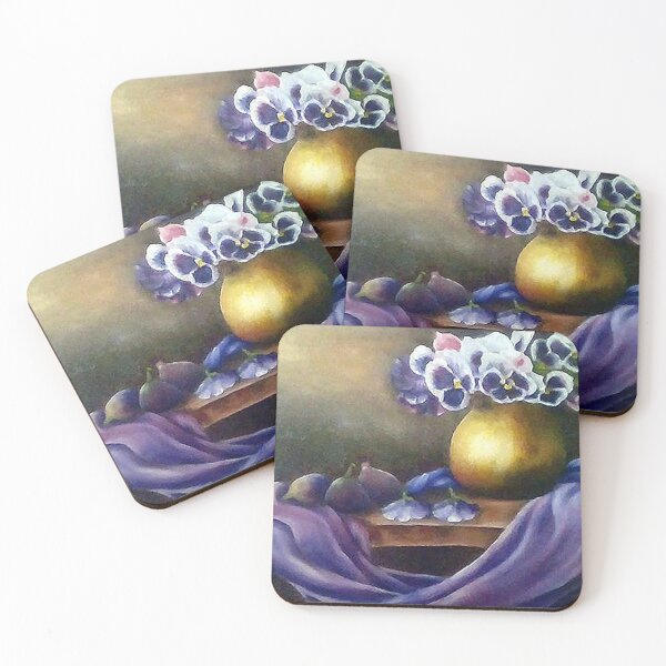 Item preview, BEAUTIFUL,SWEET,ROMANTIC PANSIES FINE ART STILL-LIFE PRINT designed and sold by Adri Barnard.