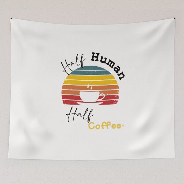 Item preview, Half Human Half Coffee , Funny Gift Valentine Birthday Coffee Lovers  designed and sold by Yellowpixel.