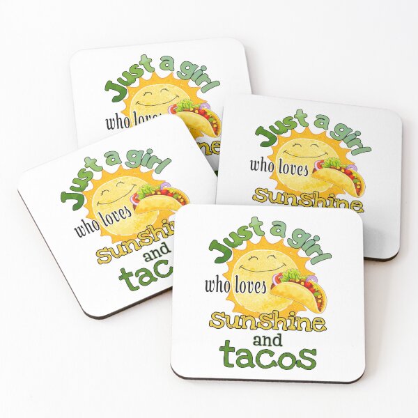 Item preview, Just a girl who loves sunshine and tacos | tacos lover stickers designed and sold by NathBros.