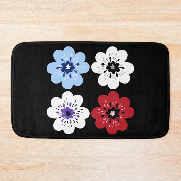 Item preview, Red and Black Aesthetic Anemone Flower Pattern designed and sold by thecooltable.
