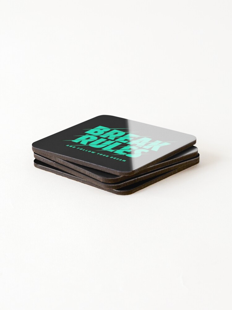 Thumbnail 4 of 5, Coasters (Set of 4), BREAK RULES.. designed and sold by Rpc409chandana.