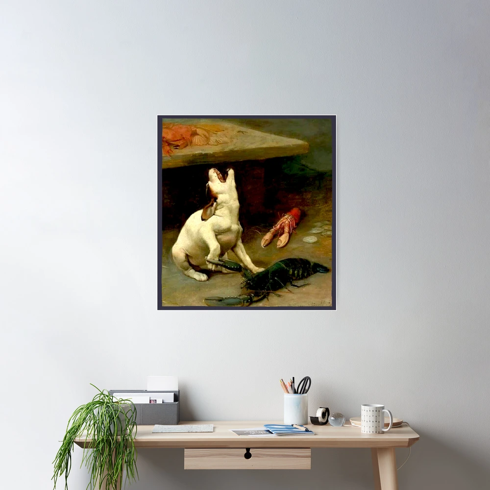 Puppy Bitten By Lobster Poster for Sale by TheWitchsWolf | Redbubble