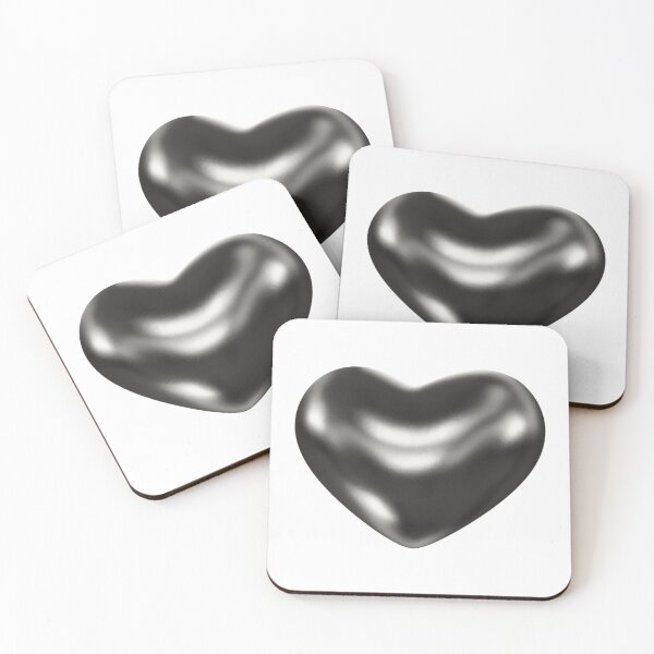 Item preview, Chrome heart, gray heart, 3D designed and sold by Smileycreation.