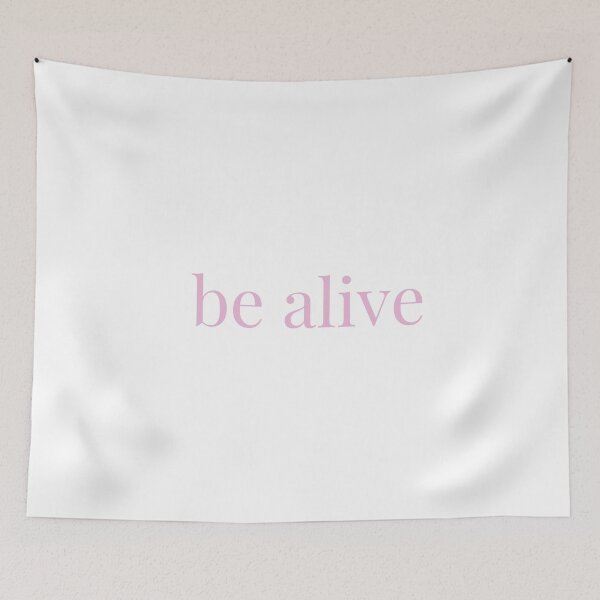 Item preview, be alive white and pink designed and sold by LePetitAtelierG.