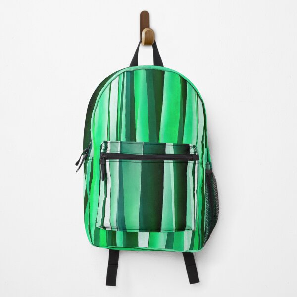 Item preview, Uneven Artistic Vertical Stripes Aquamarine Green Hues designed and sold by taiche.