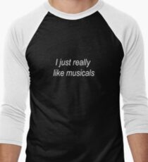 Camiseta ¾ bicolor para hombre Me encantan los musicales