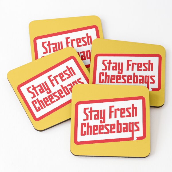 Item preview, Stay Fresh Cheese Bags - Retro (Red and White on Yellow) designed and sold by Justin Ellis.