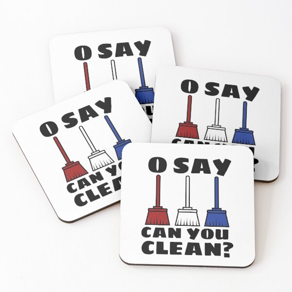 Item preview, O Say Can You Clean Patriotic Broom Novelty Cleaning Crew designed and sold by SavvyCleaner.