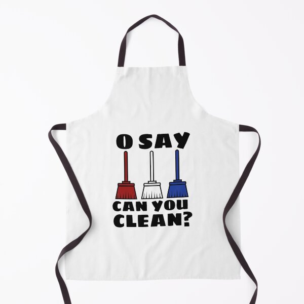 Item preview, O Say Can You Clean Patriotic Broom Novelty Cleaning Crew designed and sold by SavvyCleaner.