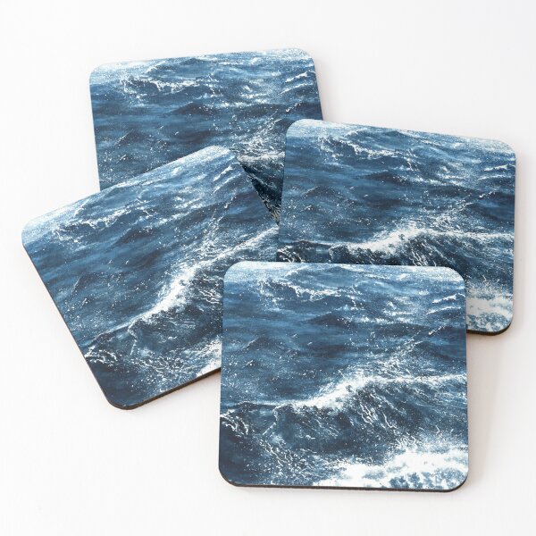 Item preview, Watercolor navy waves designed and sold by victorsboutique.