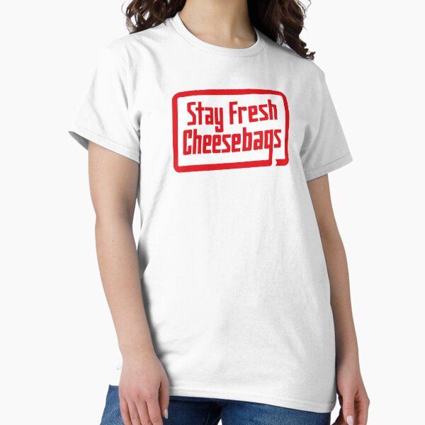 Item preview, Stay Fresh Cheese Bags - Retro (Red and White on Yellow) designed and sold by Justin Ellis.
