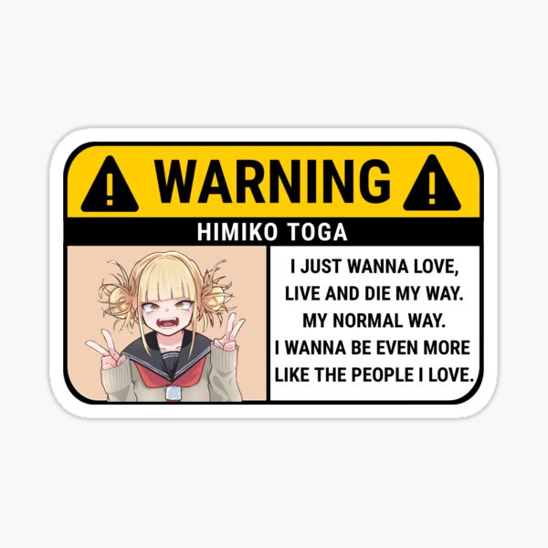 Anime Warning Stickers for Sale  Redbubble