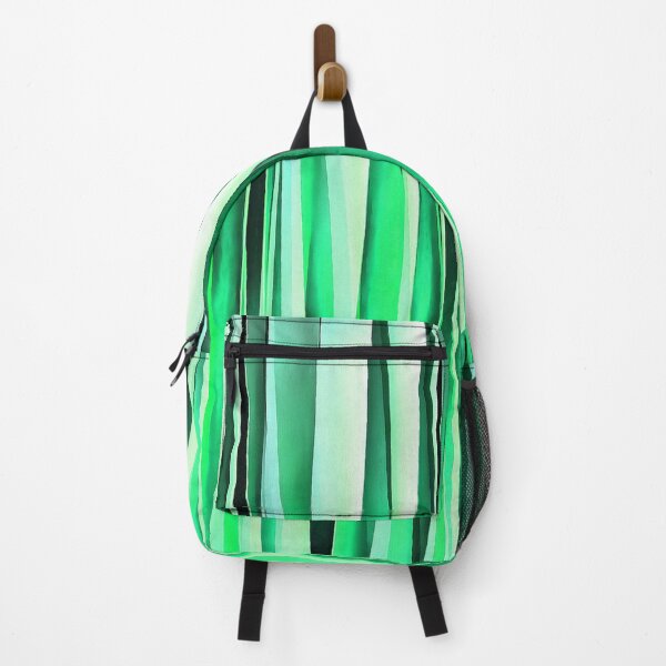 Item preview, Uneven Artistic Vertical Stripes Aqua Green Hues designed and sold by taiche.