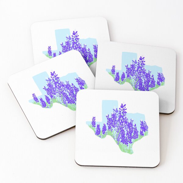 Artikelvorschau, Texas-förmige Bluebonnets entworfen und verkauft von DriftwoodDesign.