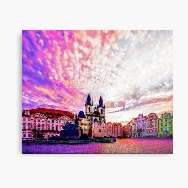 Prague Old Town Square Abstraction Metal Print