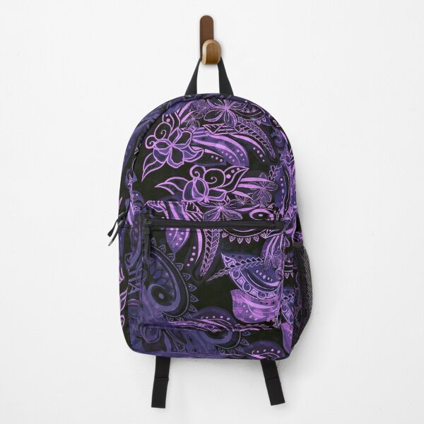 Item preview, Samoan Painted Purple Village Paradise Tiare Print Artboard designed and sold by sunnthreads.
