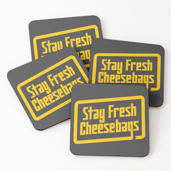 Item preview, Stay Fresh Cheese Bags - Retro (Yellow on Asphalt) designed and sold by Justin Ellis.