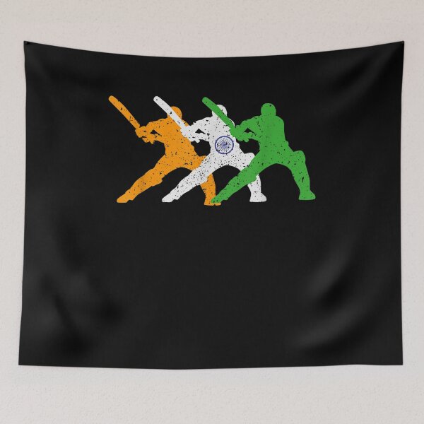 Item preview,  Indian Cricket Team Cricketer Fan Bats Flag India Gift designed and sold by dorisbe5.