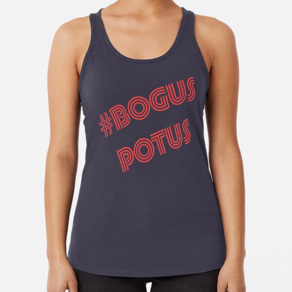BOGUS POTUS - Groovy Edition, Red Racerback Tank Top