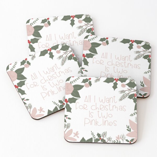 Item preview, All I want for Christmas is two pink lines designed and sold by Babydust.