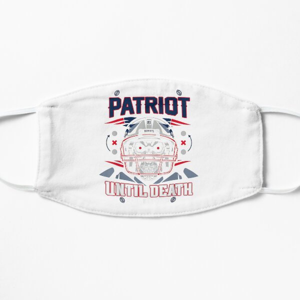 Patriot Until Death And Beyond - New England Design Flat Mask
