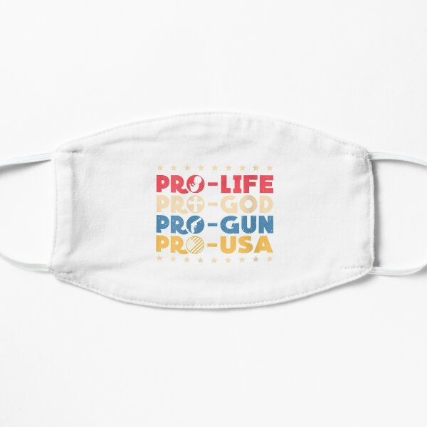Womens Pro Life Pro God Pro Gun Pro Usa Conservative Patriot V-neck   Flat Mask