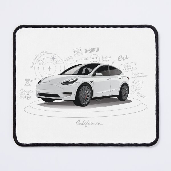 Item preview, Tesla Model Y Original Fan Art serial number: TMY001WHIW designed and sold by valrusc.