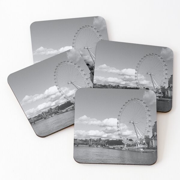 Item preview, Black and white London Eye photograph  designed and sold by Thought2reality.