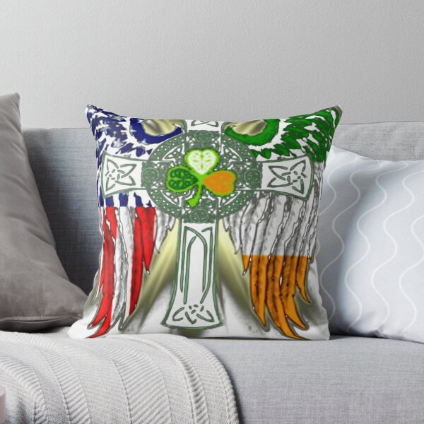 Irish By Blood American By Birth Patriot By Choice Vintage   Throw Pillow