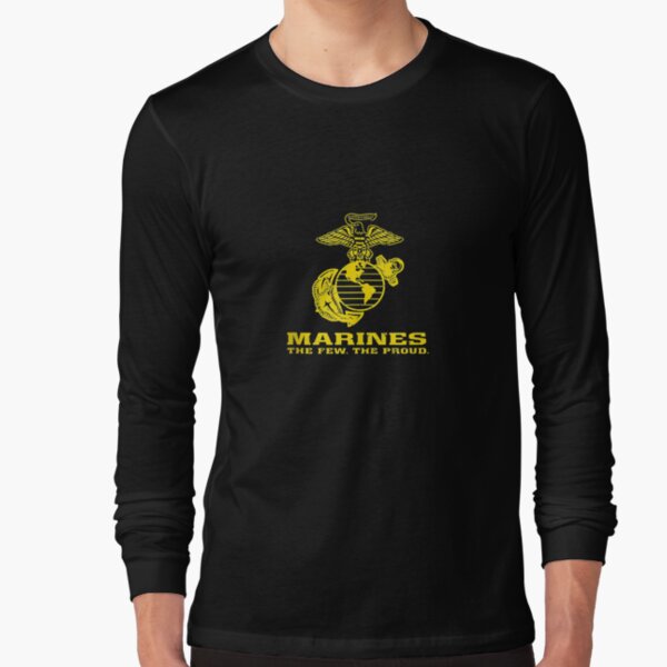 Marine Distressed Logo The Few The Proud Tank Top Long Sleeve T-Shirt