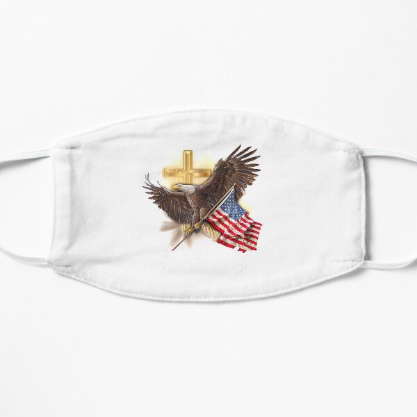 Eagle Flag Usa Christian Patriot One Nation Under God Flat Mask