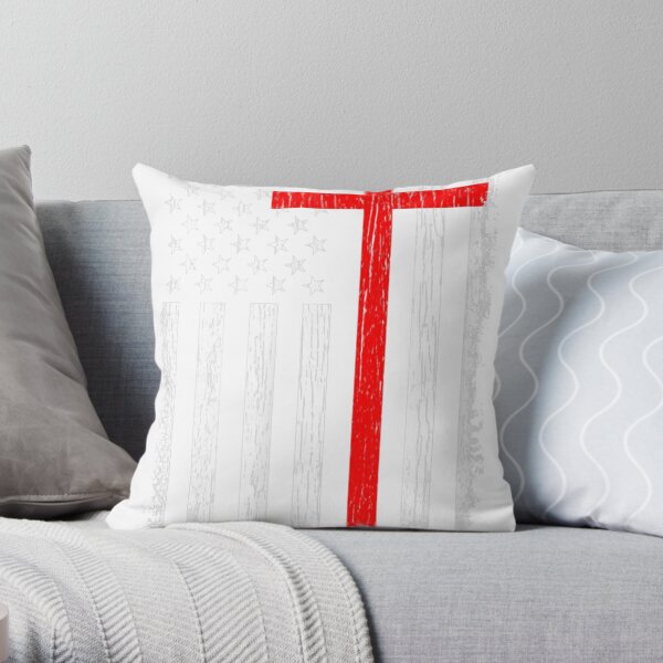 One Nation Under God Usa Patriot Veteran Chrisianity Throw Pillow