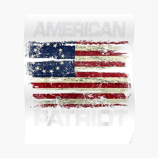Betsy Ross American Flag 13 Star Colonies American Patriot Poster
