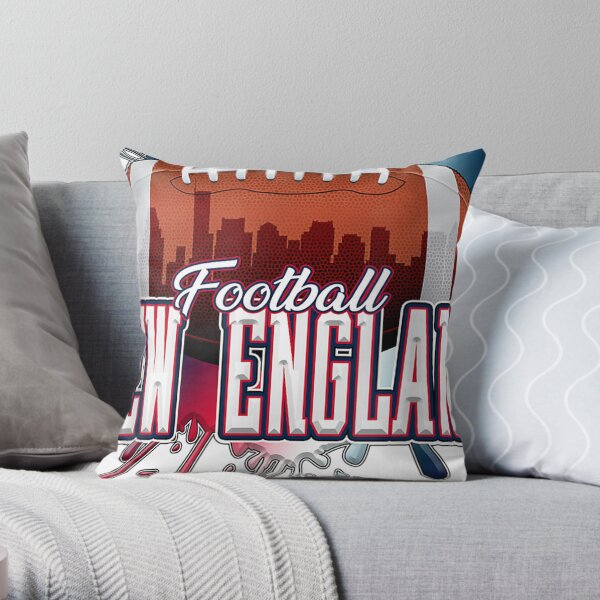 New England Football Shirt | Retro Vintage Boston Patriot Throw Pillow