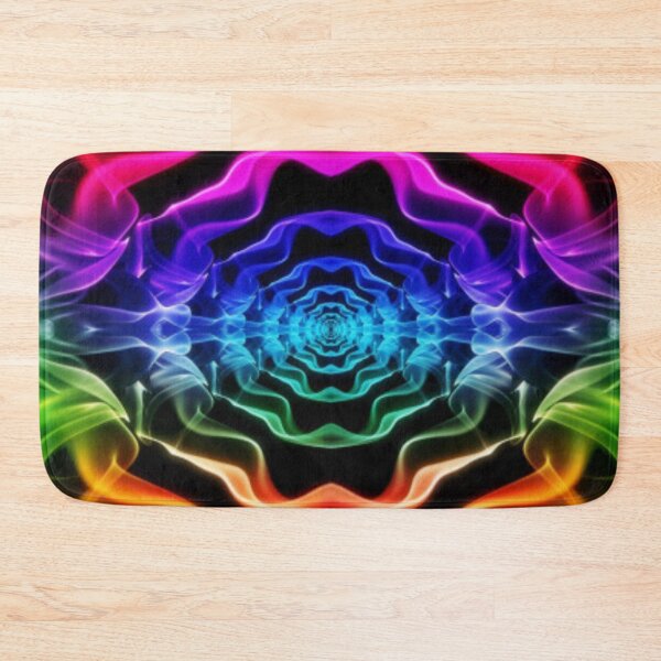 Item preview, Colourful Circular Glow black Background Pattern designed and sold by Poetic4Passion.