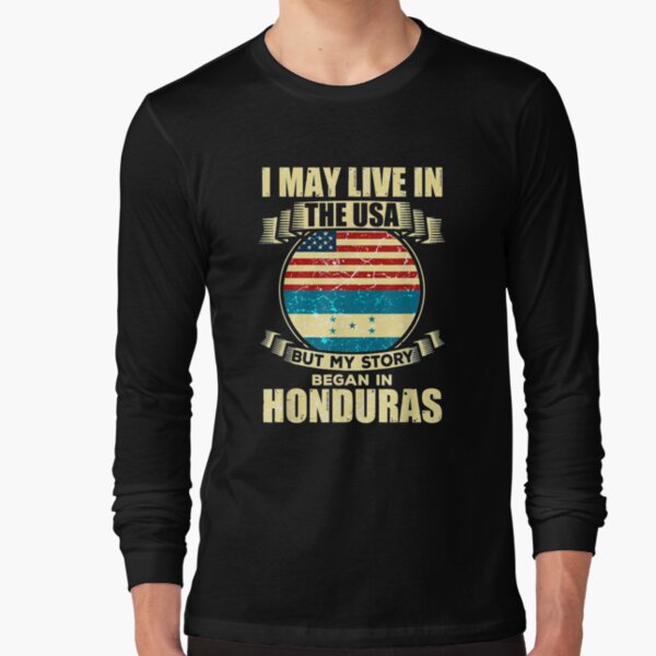 Home Usa Honduras Patriot American Honduran Flag Tshirt Gift Long Sleeve T-Shirt