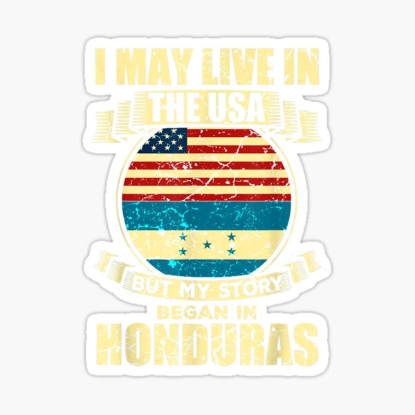 Home Usa Honduras Patriot American Honduran Flag Tshirt Gift Sticker