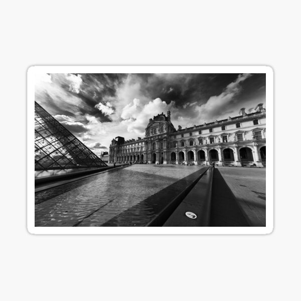 Transitions – Louvre Pyramid, Paris, France Sticker