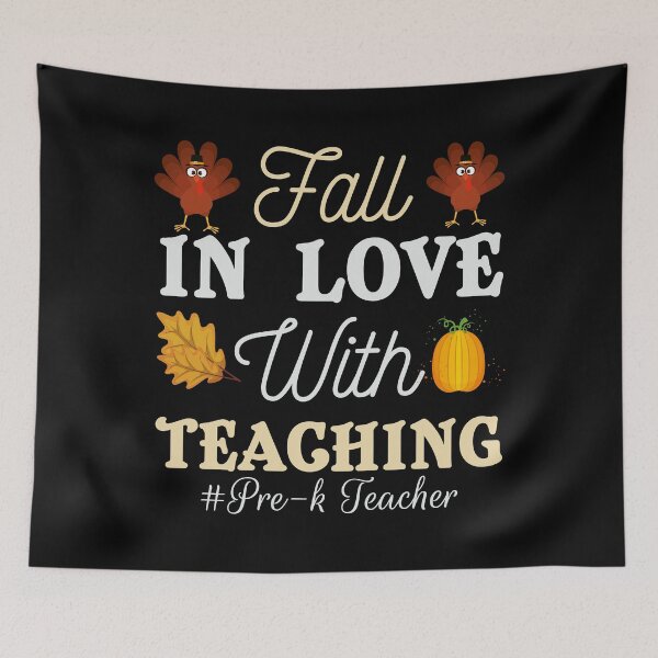 Item preview, Fall In Love With Teaching Pre-K Teacher Thanksgiving - thanksgiving gifts to teacher designed and sold by NiceSpot.