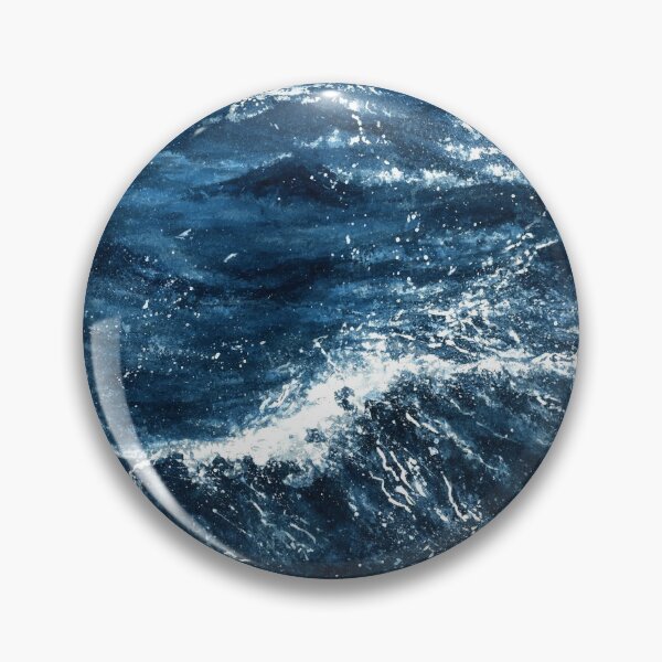 Item preview, Watercolor navy waves designed and sold by victorsboutique.