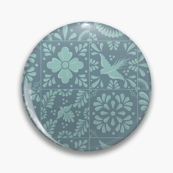 Item preview, Mexican Pale Turquoise Talavera Tile Pattern by Akbaly designed and sold by Akbaly.