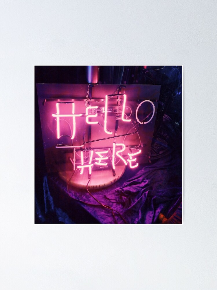 hello there neon sign