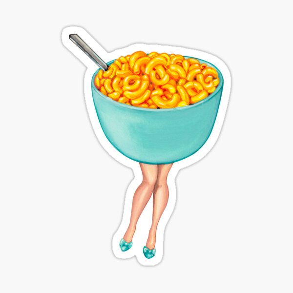 Vista previa del artículo con la obra «Pin-Up de macarrones con queso», diseñado y vendido por Kelly  Gilleran.