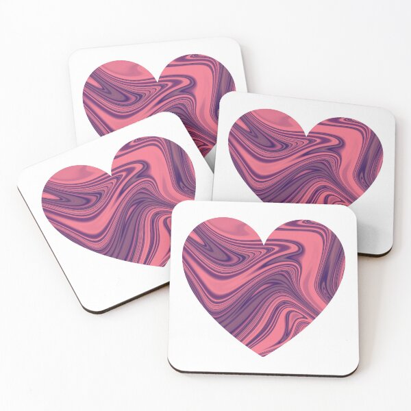 Item preview, Holographic Pink Heart Marble Chrome Design designed and sold by PrettyPage.