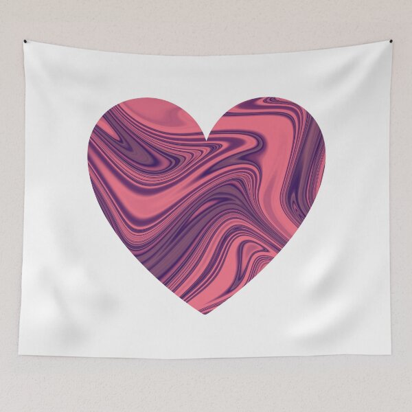 Item preview, Holographic Pink Heart Marble Chrome Design designed and sold by PrettyPage.