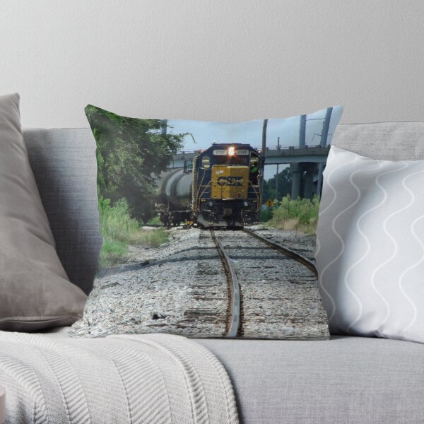 On The Rails Throw Pillow