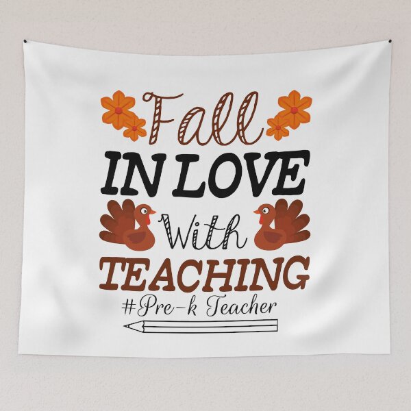 Item preview,  Fall In Love With Teaching Pre-K Teacher Thanksgiving - thanksgiving gifts to teacher designed and sold by NiceSpot.