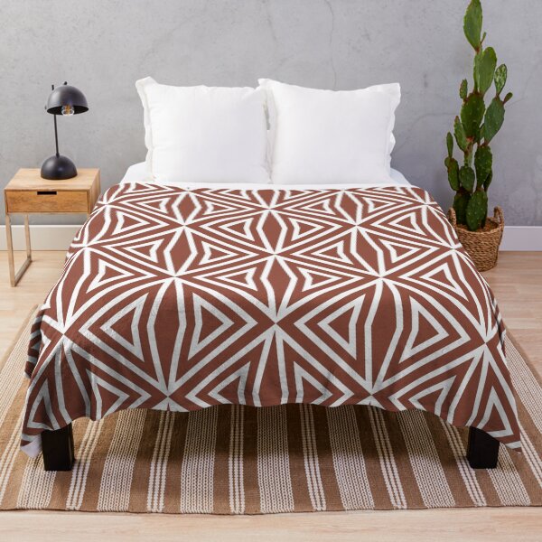 Artikelvorschau, Clay Brown and White Diamond Shape Tile Pattern 3 Pairs Sherwin Williams 2022 Popular Color Sierra Redwood SW 7598 - Colour Trends- Shade - Hue entworfen und verkauft von ColorOfTheYears.